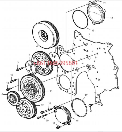 60349723 Timing gear plate assembly