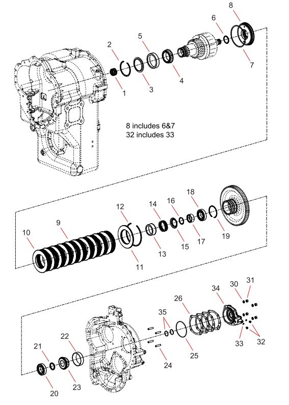 60138916 First-stage transmission clutch assembly