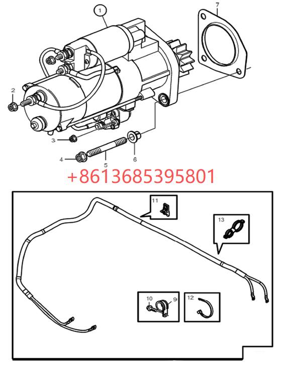 60349744 Starter motor assembly