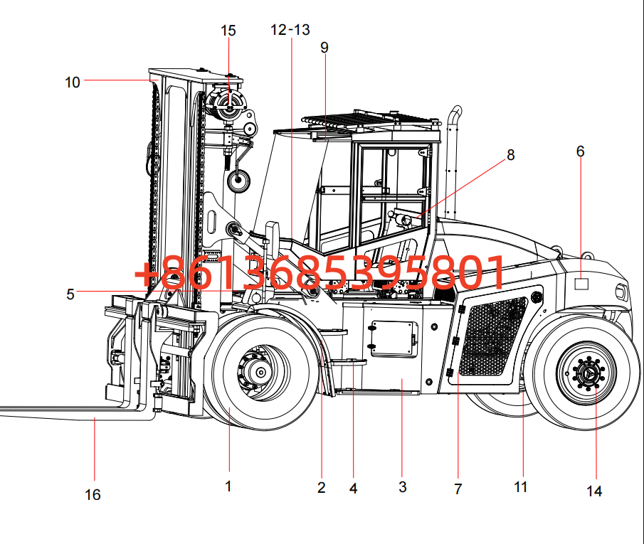 13243437 SCP160G Counterbalance Forklift Body