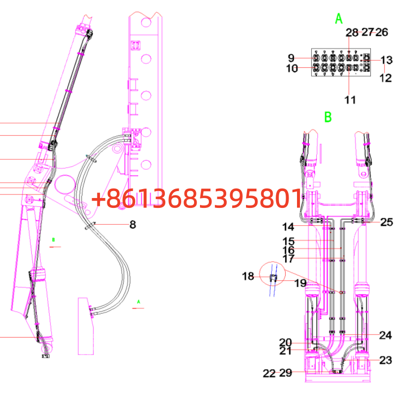#13166286 Luffing hydraulic system