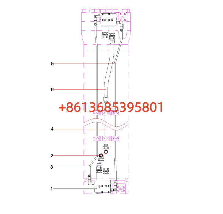#13168395 Mast cylinder piping assembly
