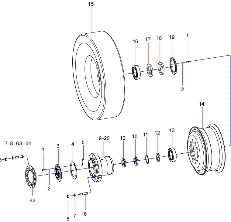 12680989 Steering axle assembly