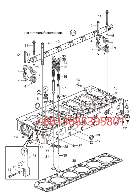 SANY PARTS 60349715 Cylinder Head Assembly