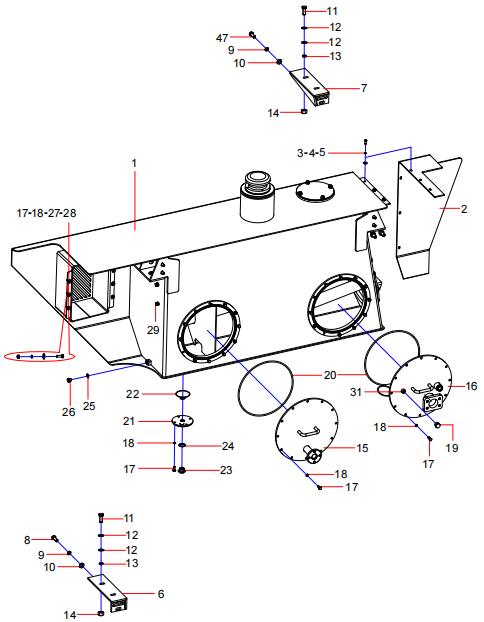 13061144 Working oil tank assembly