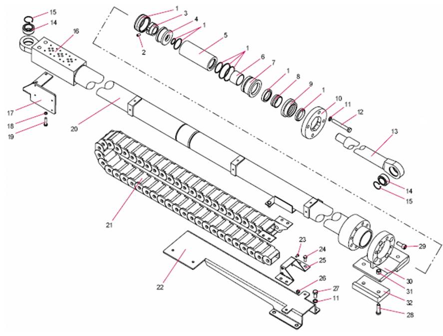 60139897 Telescopic cylinder assembly