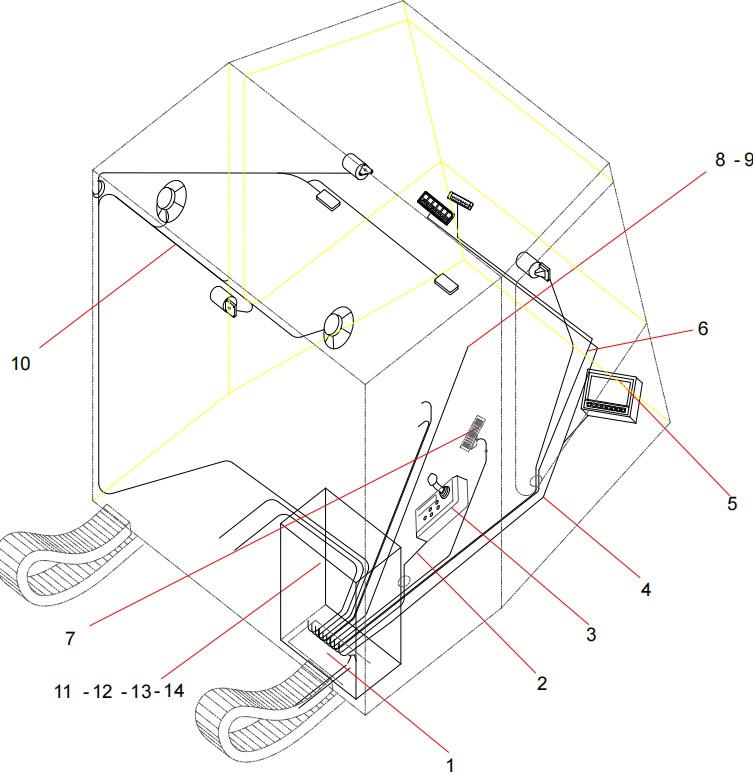 13487579 Electrical layout diagram for driver's cab