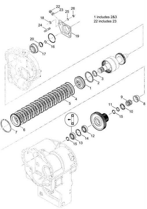 60139893 Three-stage transmission clutch shaft